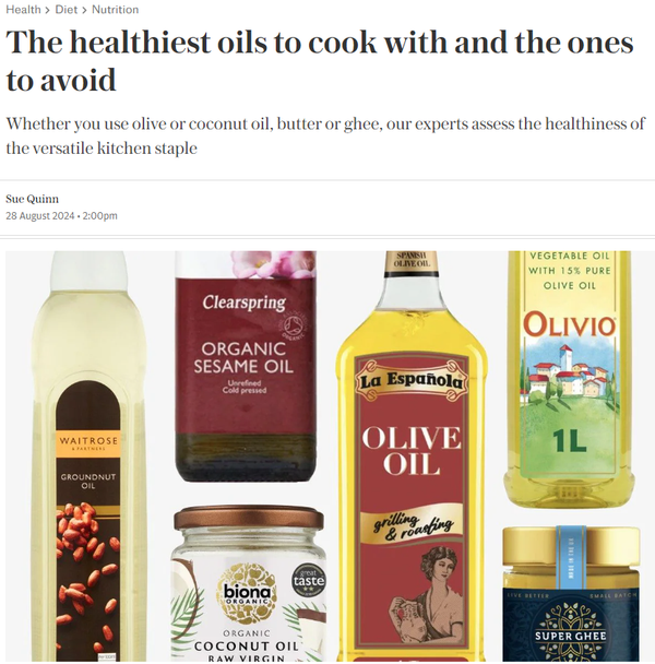 Healthiest cooking oils